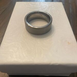 Tungsten Men's Silver Ring